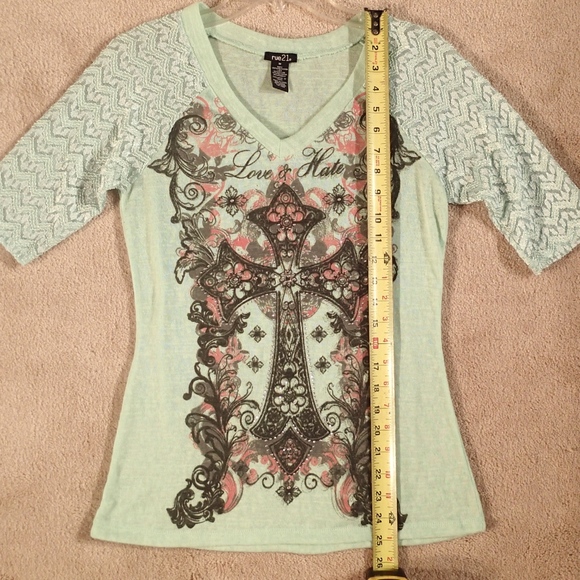 Rue21 Cross Graphic Top - Picture 3 of 5